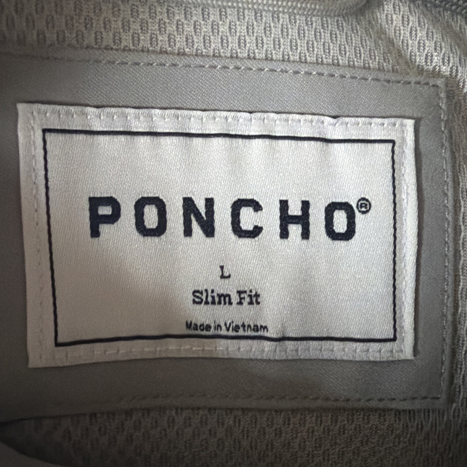 Poncho The San Saba Long Sleeve Shirt in Grey Men’s Size Large Slim Fit