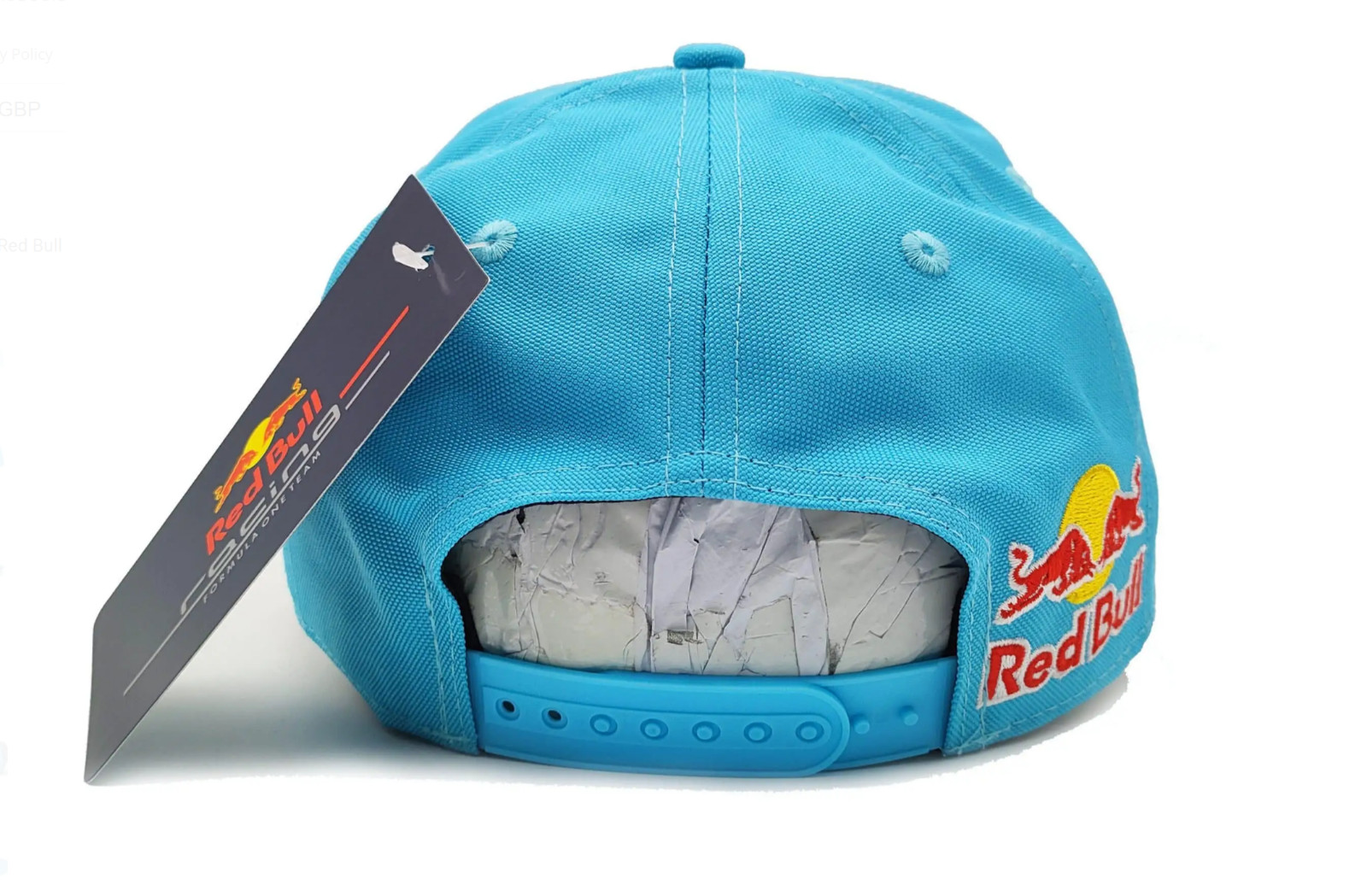 R- Turquoise Red Bull Canvas Baseball Cap. Racing. F1. MotoGP. Supercross