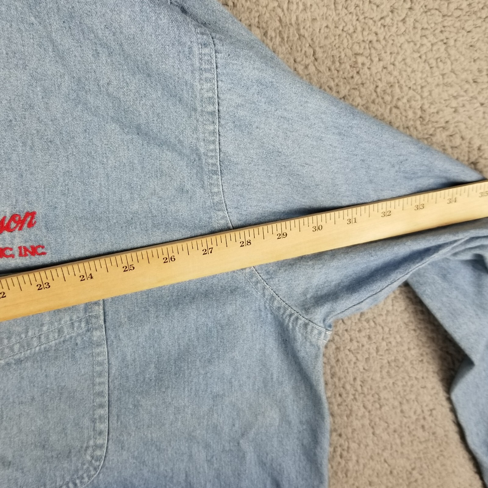 Blue Generation Denim Shirt Men 3XL Christenson Electric Portland PDX Workwear