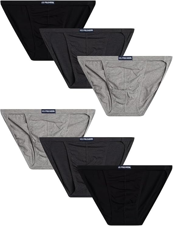 New Men’s Comfort Cotton Stretch String Bikinis Briefs Underwear Black 3,6 or 12