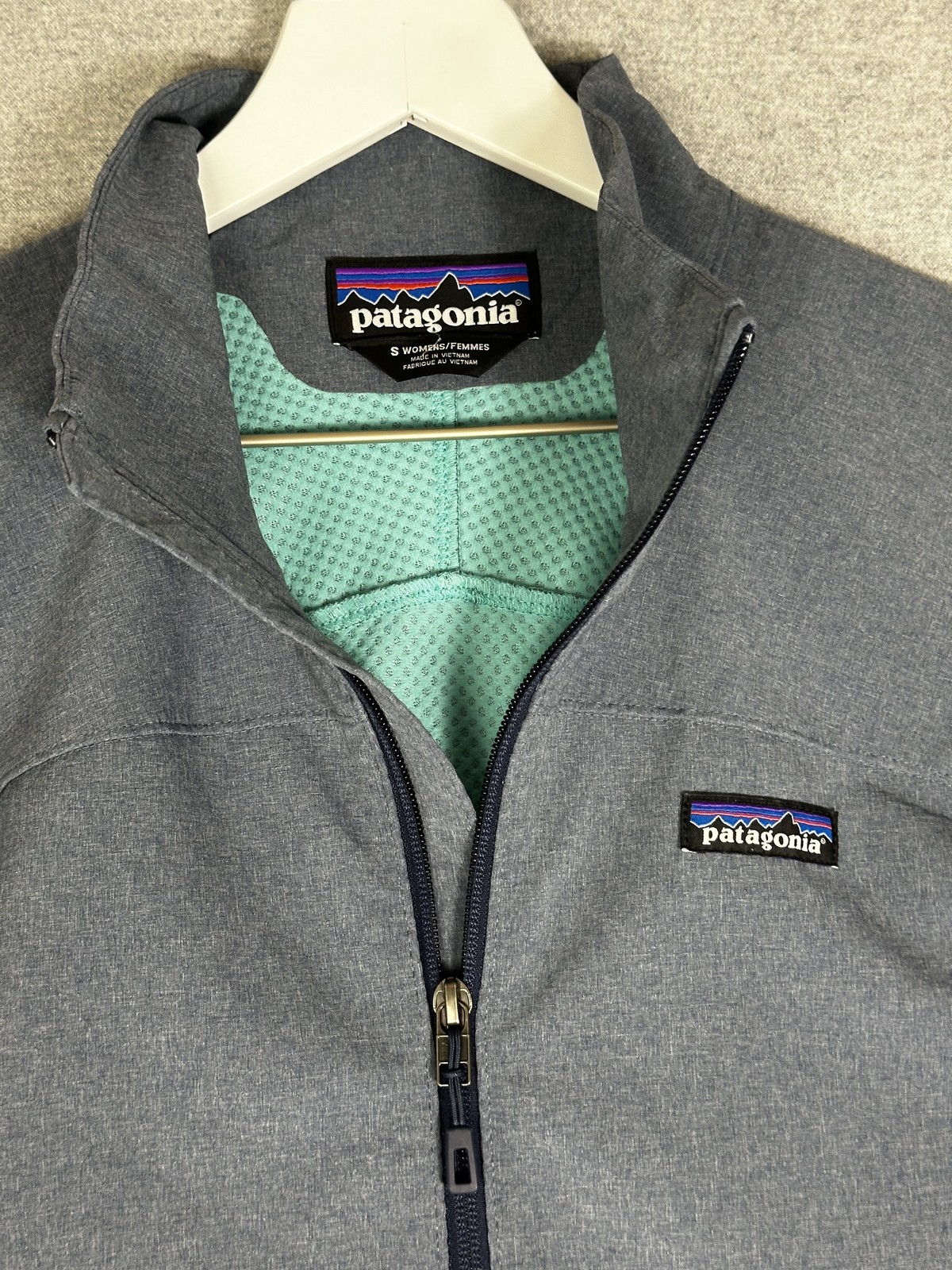 Patagonia Jacket Womens Small Blue Softshell Windproof STY83545 Stretch Outdoors