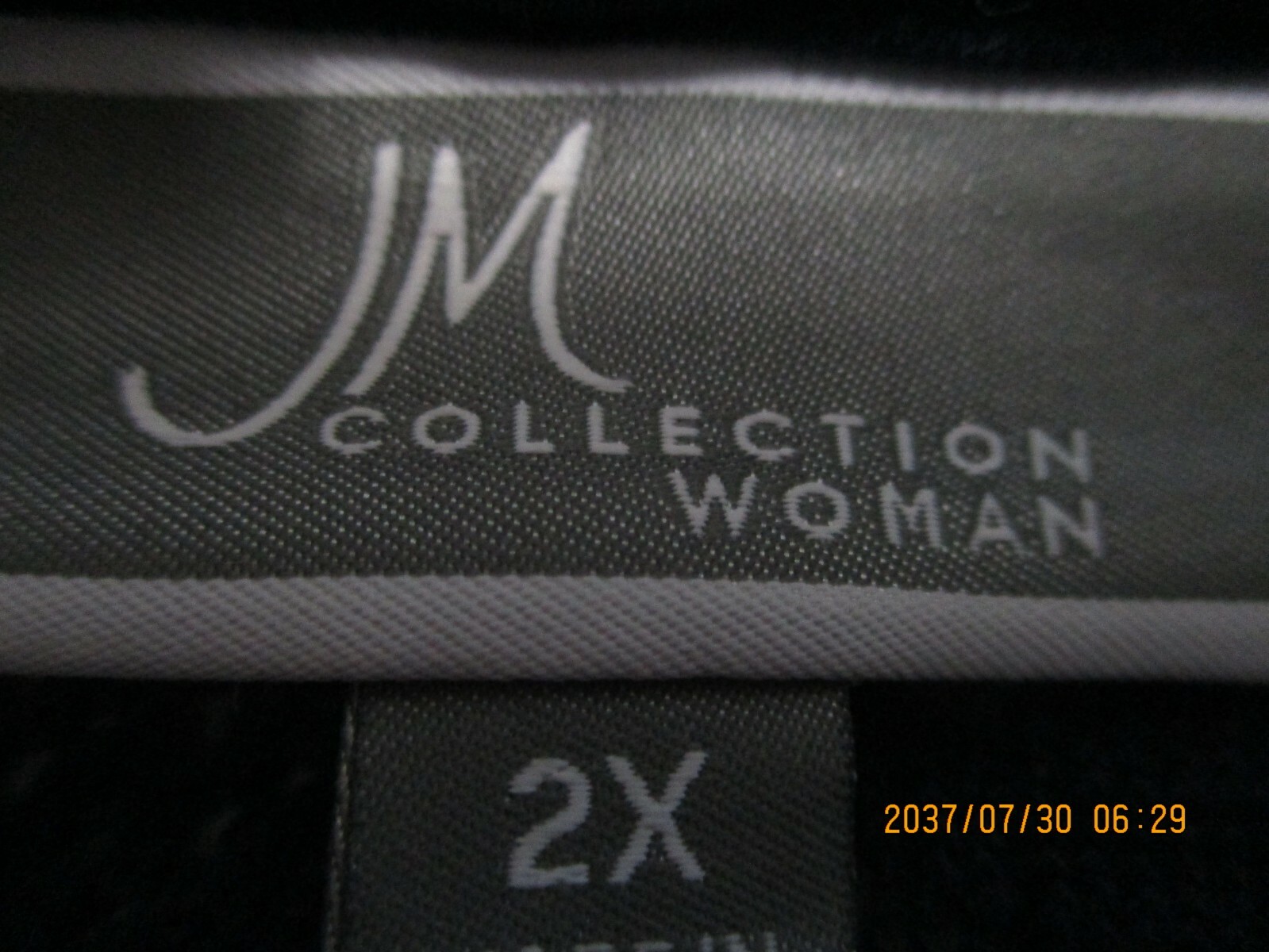 JM Collection Women’s 2 piece Navy blue crochet over blue Jersey tee size 2x