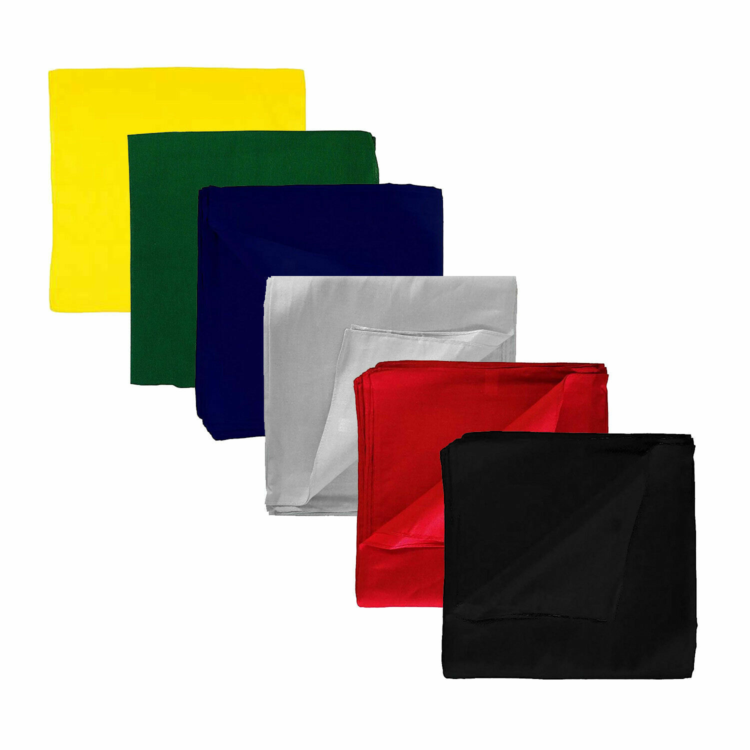 X-Large Cotton Non Fading Solid Colors Bandanas 27 x 27 Inch