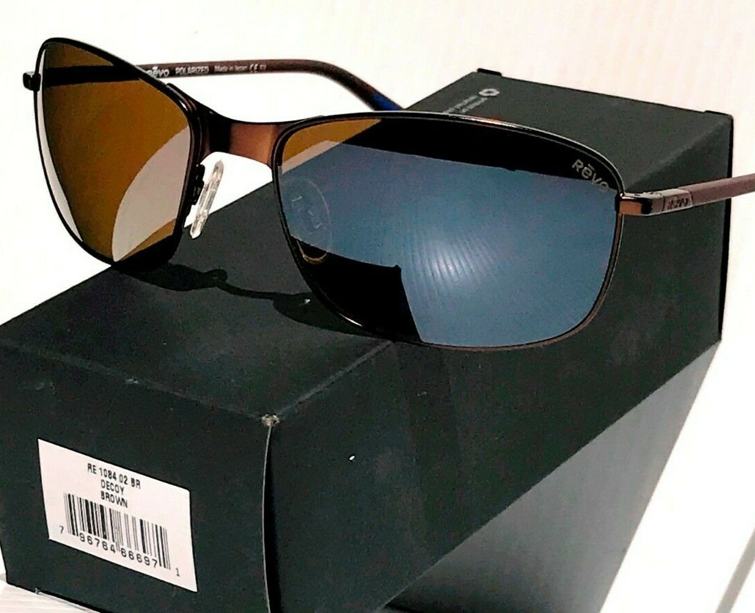 NEW REVO DECOY Copper Frame w POLARIZED Brown Tierra Golf Sunglass 1084 02 BR