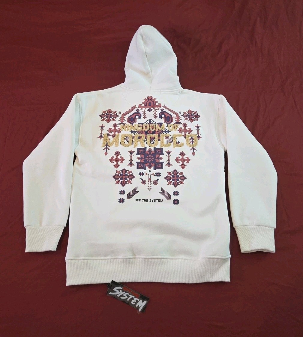 Plus Eighteen Kingdom of Morocco Streetwear Hoodie EU XL Raised Embroidery NEW