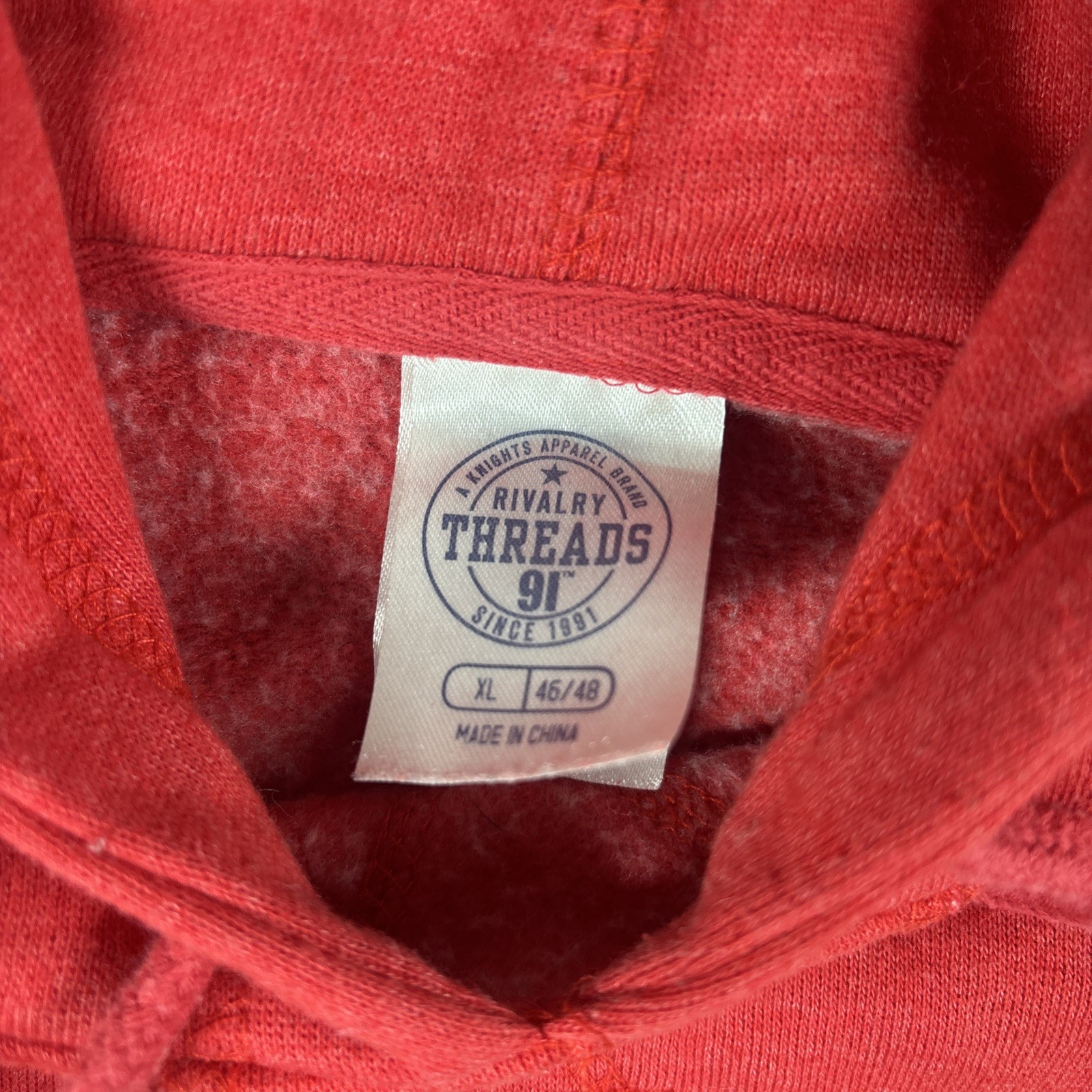 Rivalry Threads 91 Men’s Georgia Bulldogs Vintage-Style Hoodie Red Size XL