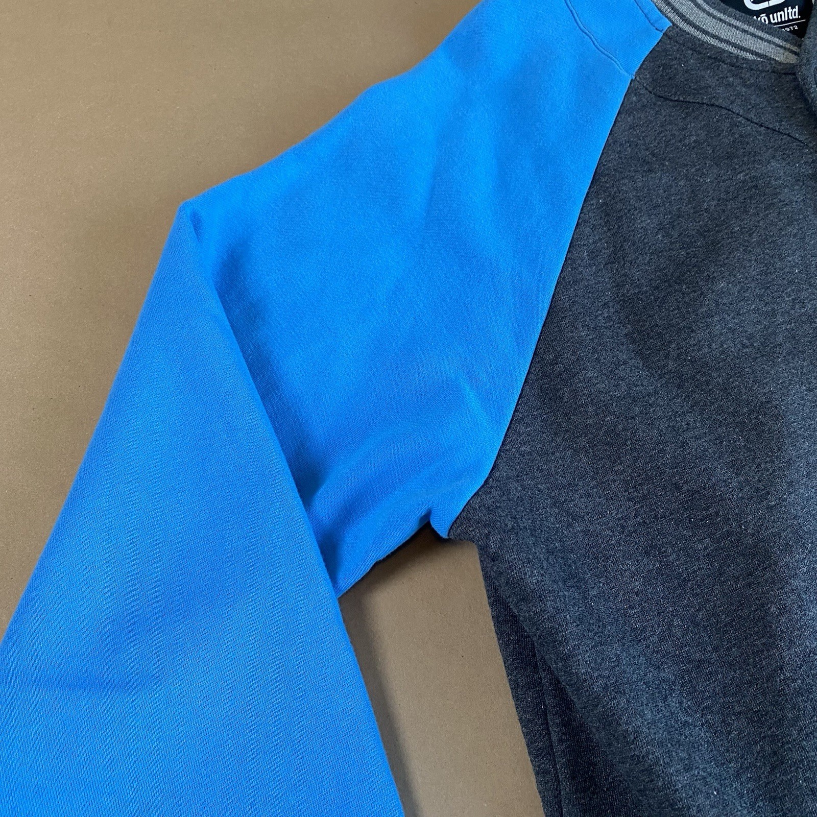 Ecko Unltd XL X-Large Button-Up Sweatshirt Jacket Rhino Logo Men Blue Gray