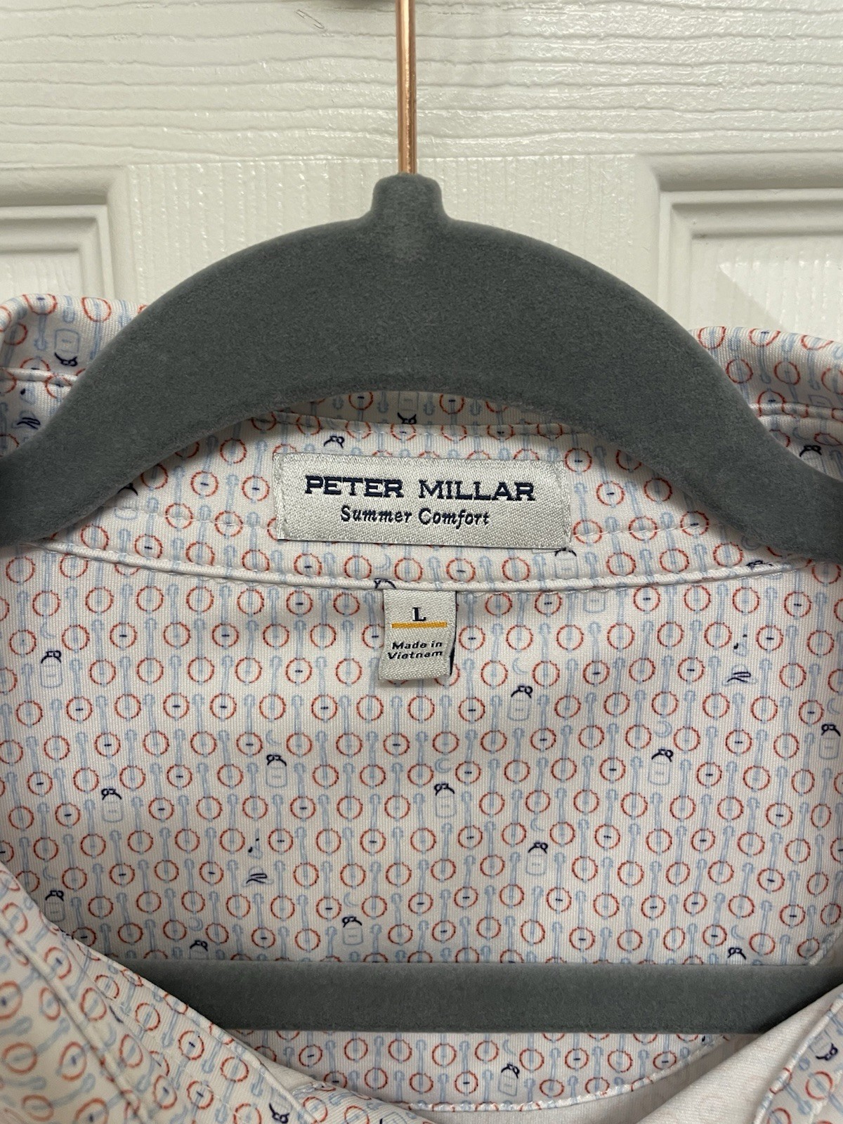 Peter Millar Men’s Large Summer Comfort Still Song Performance Jersey Polo