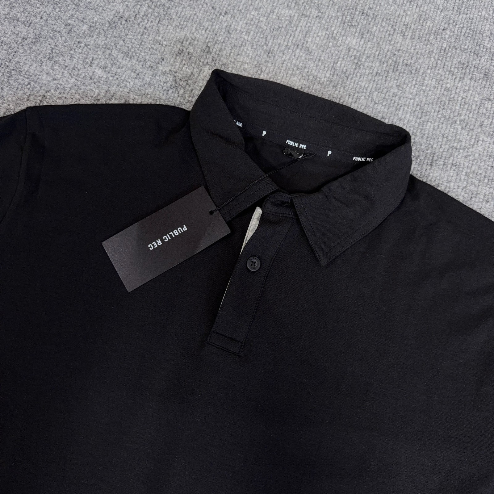 Public Rec Go-To Polo Shirt Men XL Black Golf Pima Cotton Performance NEW