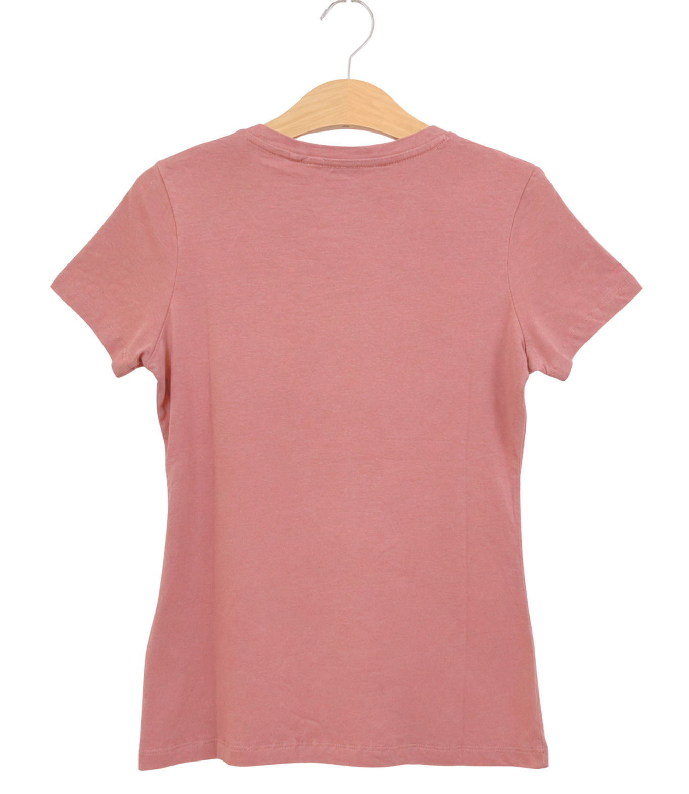 GUESS Womens Rhinestone Heart Graphic Tee Mauve Pink Short Sleeve Top Size M NWT