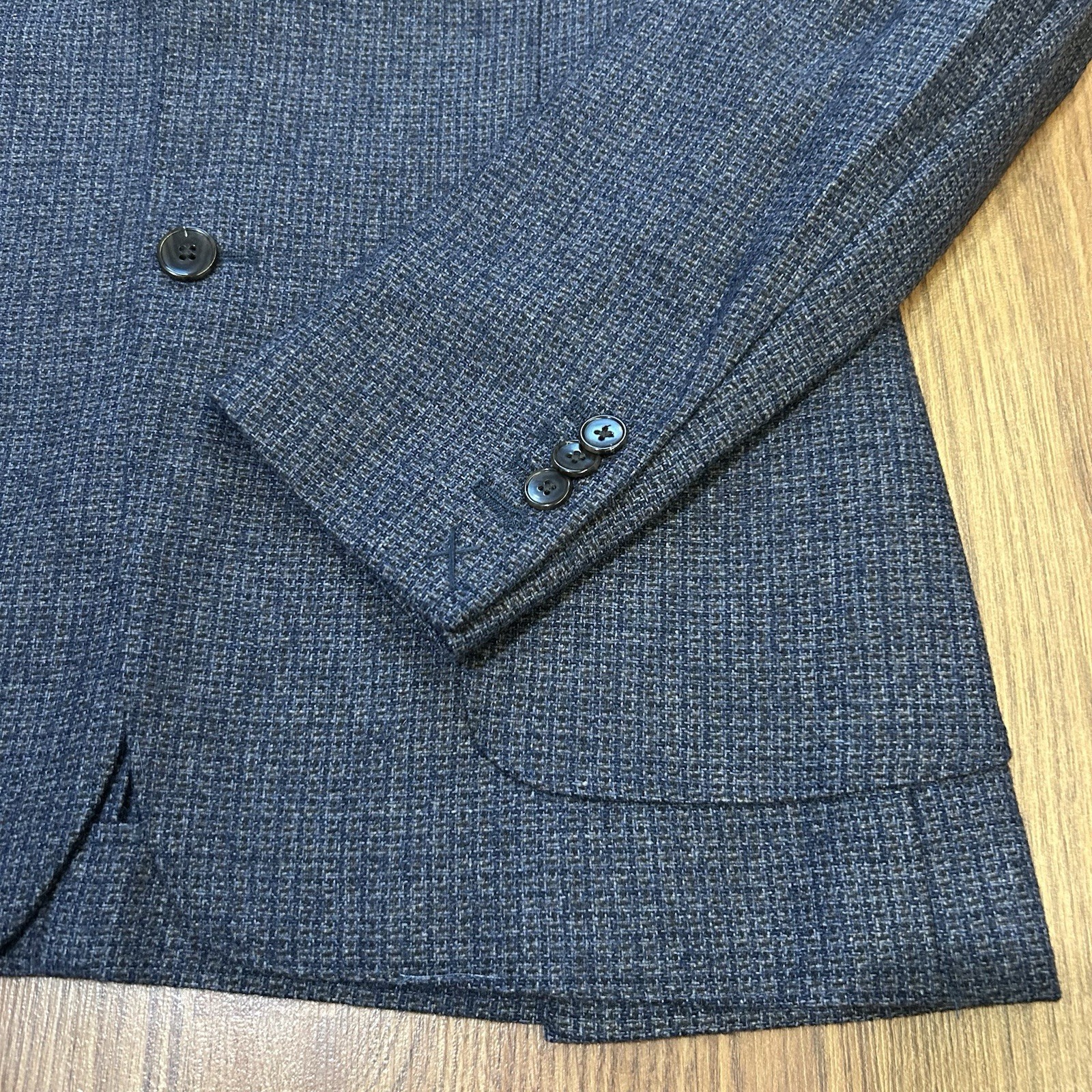 7Diamonds Belfast Deconstructed Blazer Men’s M 40R Blue Indigo Wool Blend $195