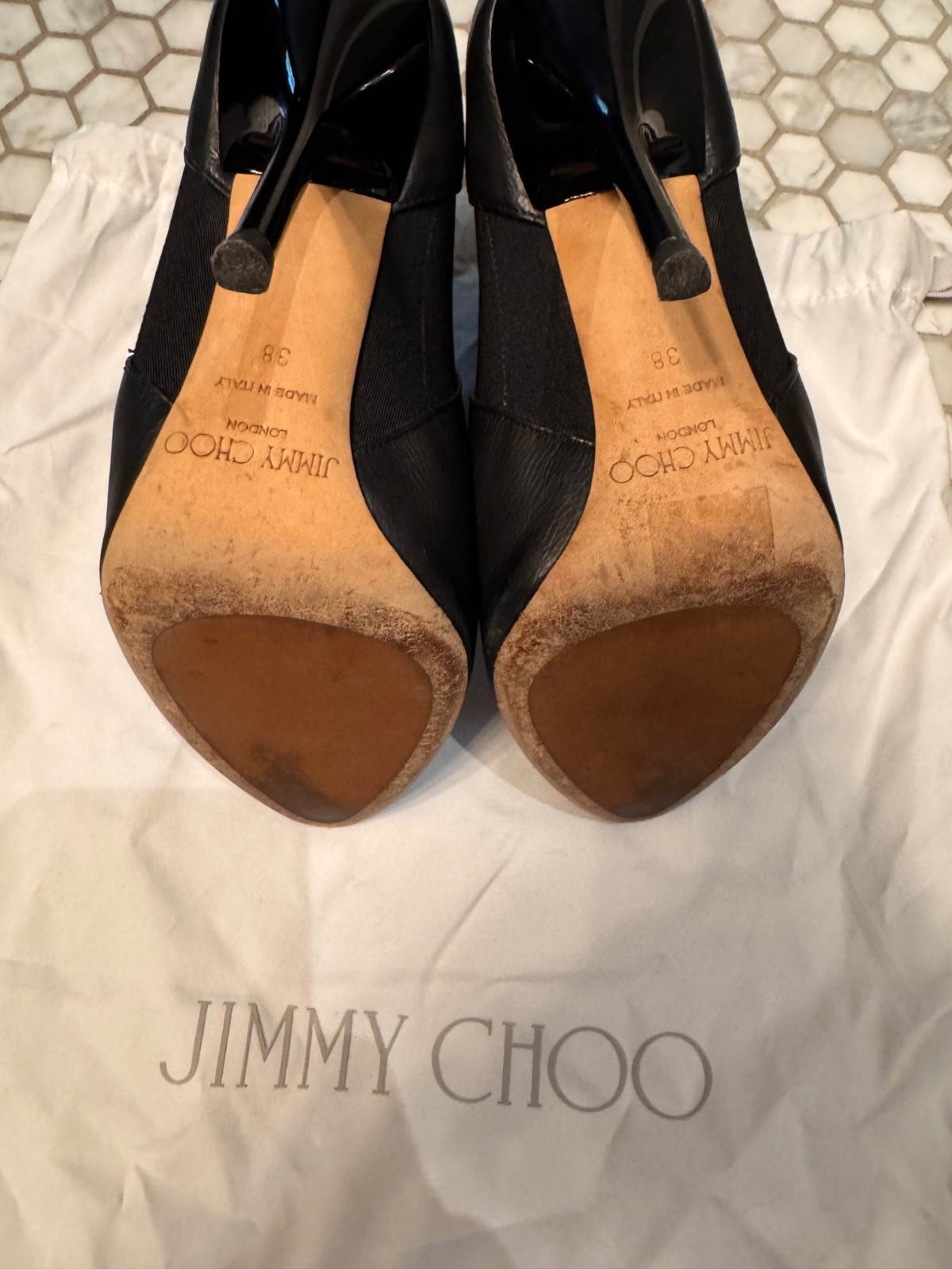 jimmy choo booties 38 (Black)