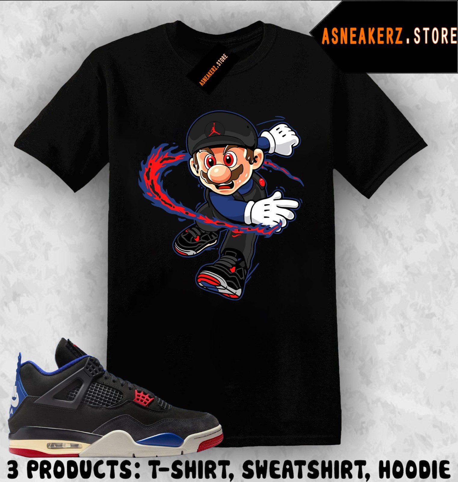 Tee Shirt Matching AJ 4 Rare Air 2025 To Match Sneaker Sneakerhead Mario T-Shirt