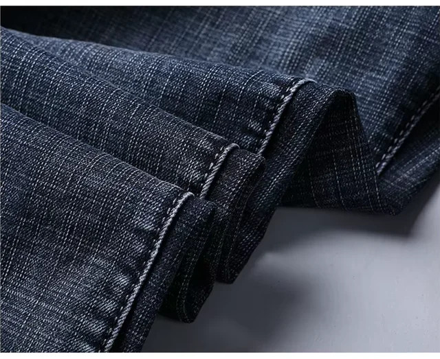 Wthinlee New Business Men’s Jeans Casual Straight Stretch Fashion Classic Blue B