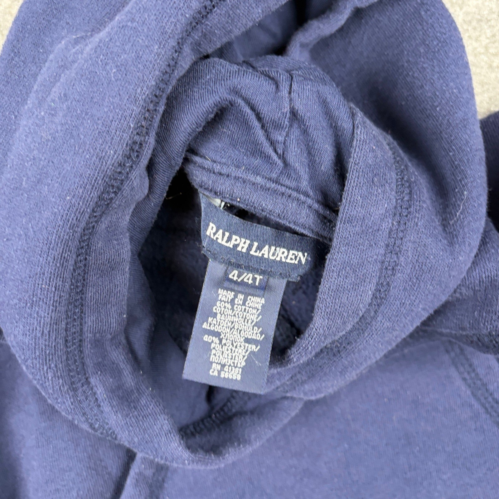 Ralph Lauren Hoodie Toddler Girl 4T Navy Blue Preppy Cute Golf Old Money Outdoor