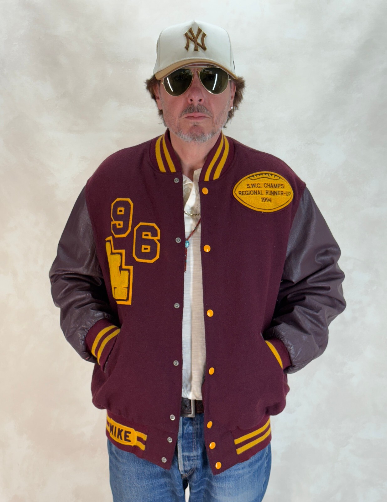 Large. Vintage 60s Varsity wool and leather jacket Made in USA