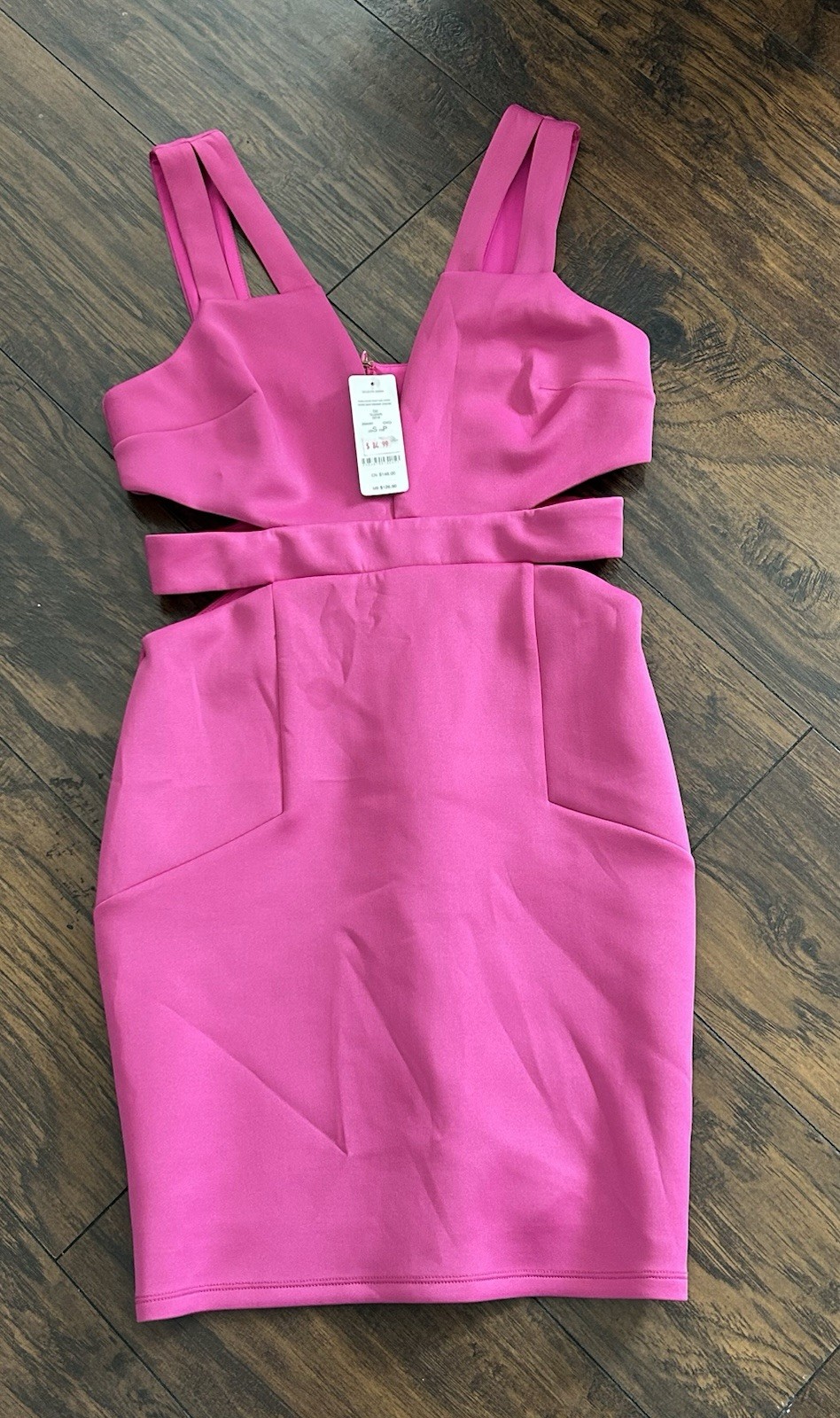 Bebe Hot Pink Dress Small Sleeveless NWT