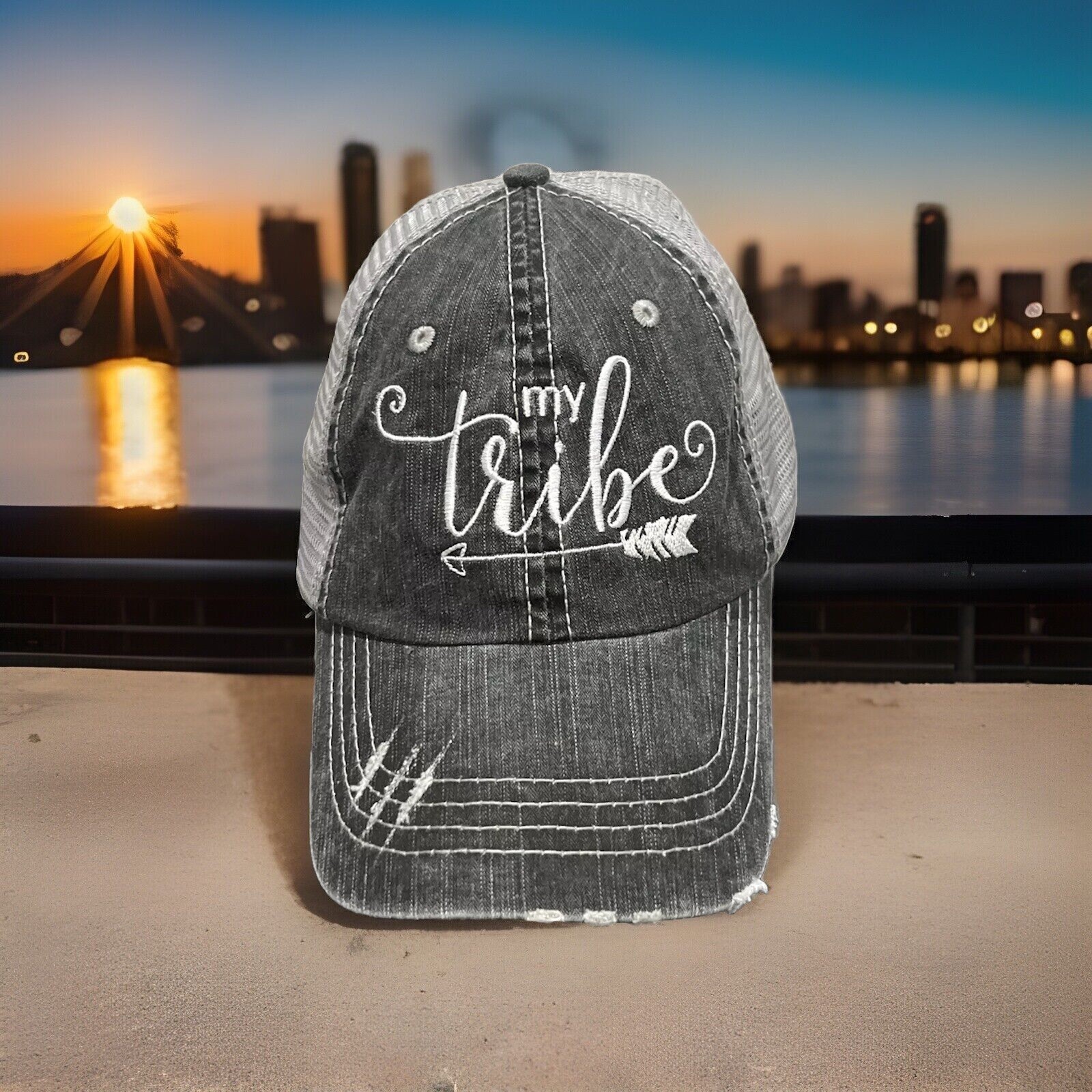 My Tribe Indian Clan Lineage Kin Folk Family Grey Mesh SnapBack