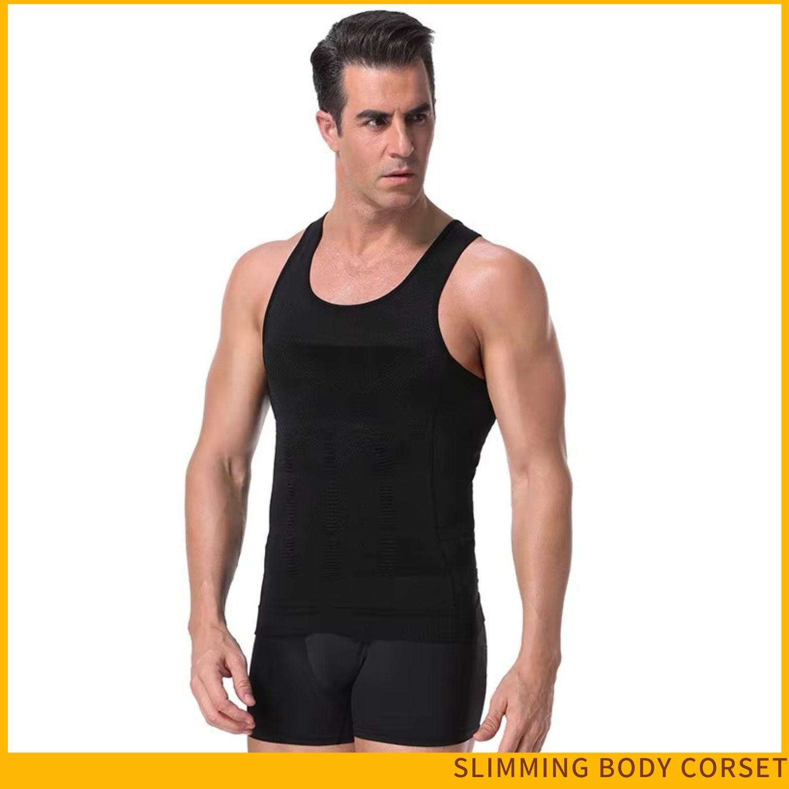 Men’s Body Shaper Slimming Vest Abdomen Tummy Control Compression Undershirt