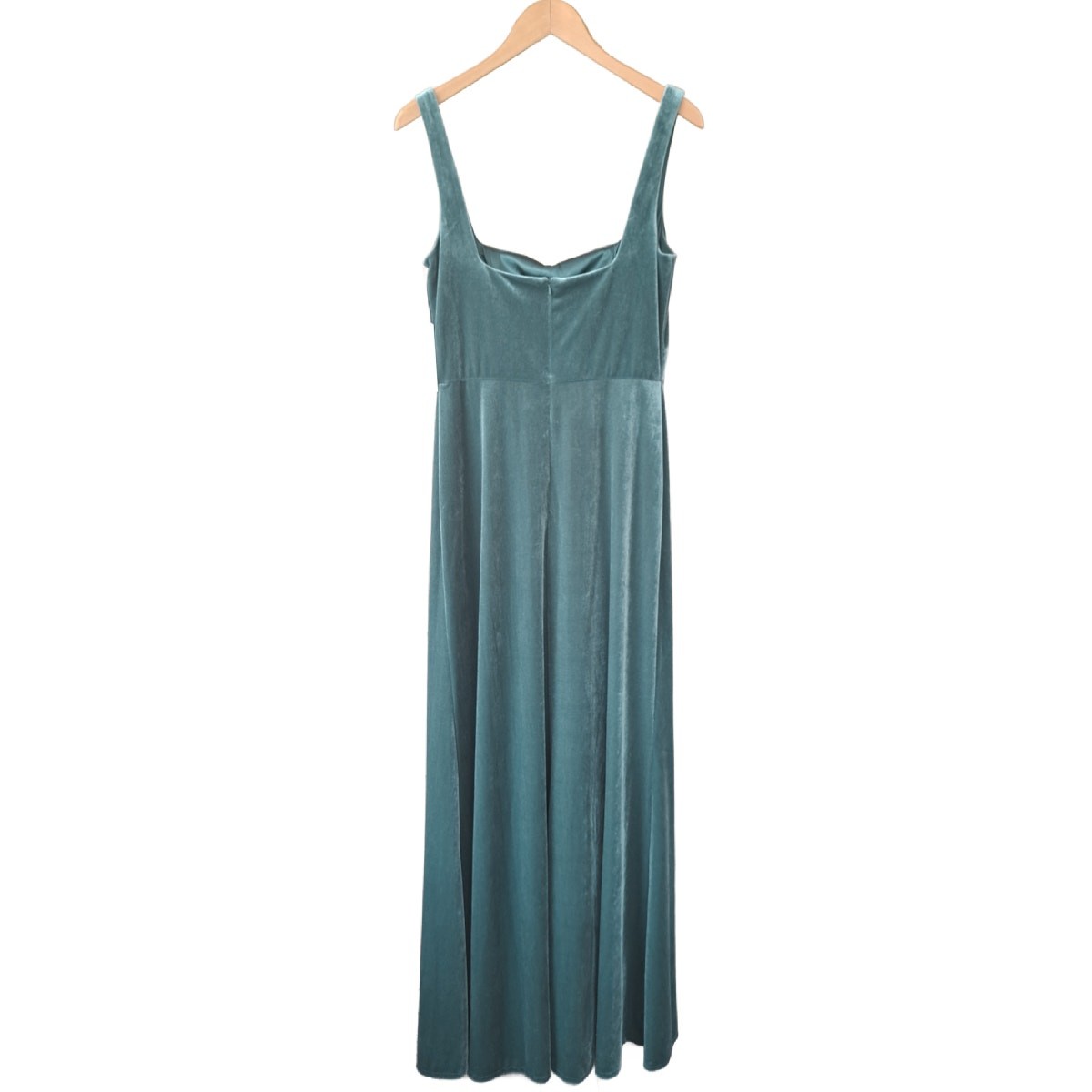 NEW JENNY YOO Mara Dress Dark Eucalyptus Stretch Velvet Bridesmaid Gown Size 10
