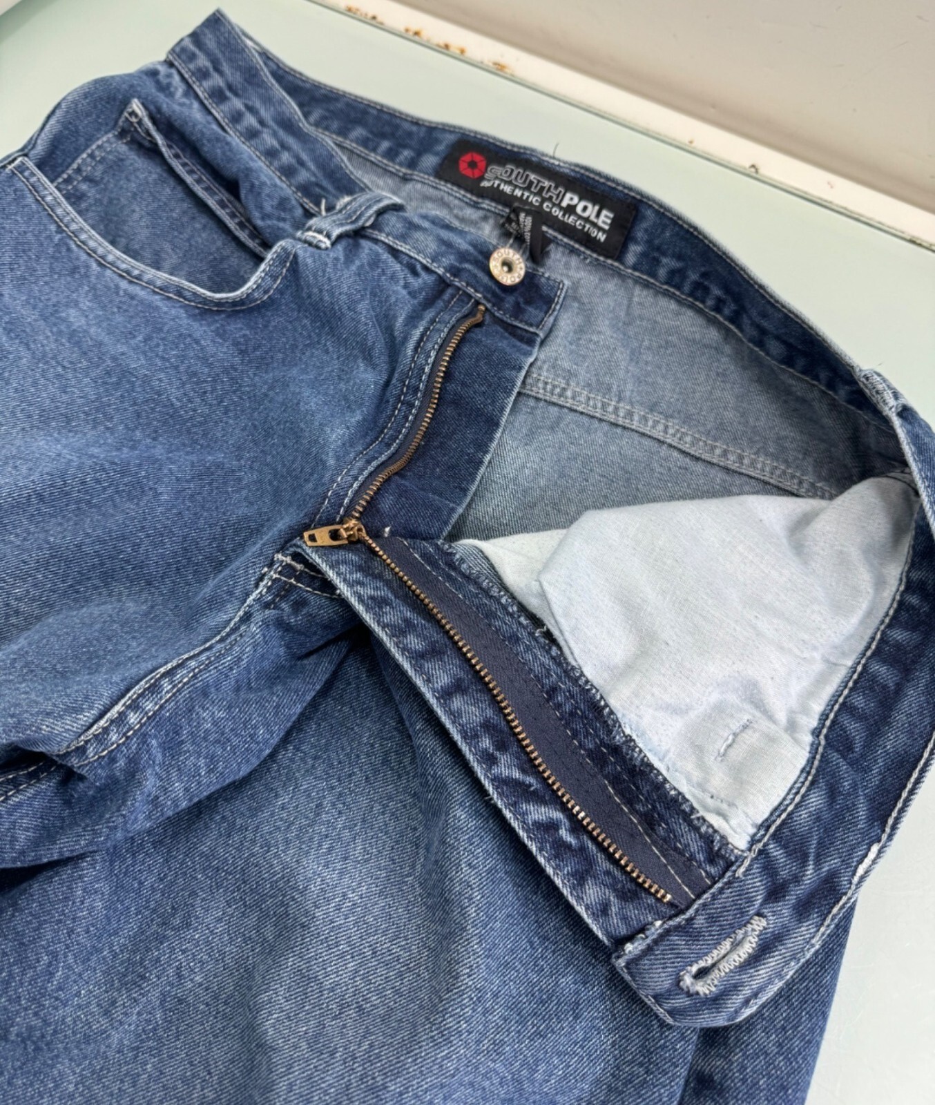 Vintage Southpole Men Jeans 34X32 Baggy Y2k 90s Skater Grunge Hip Hop JNCO Style