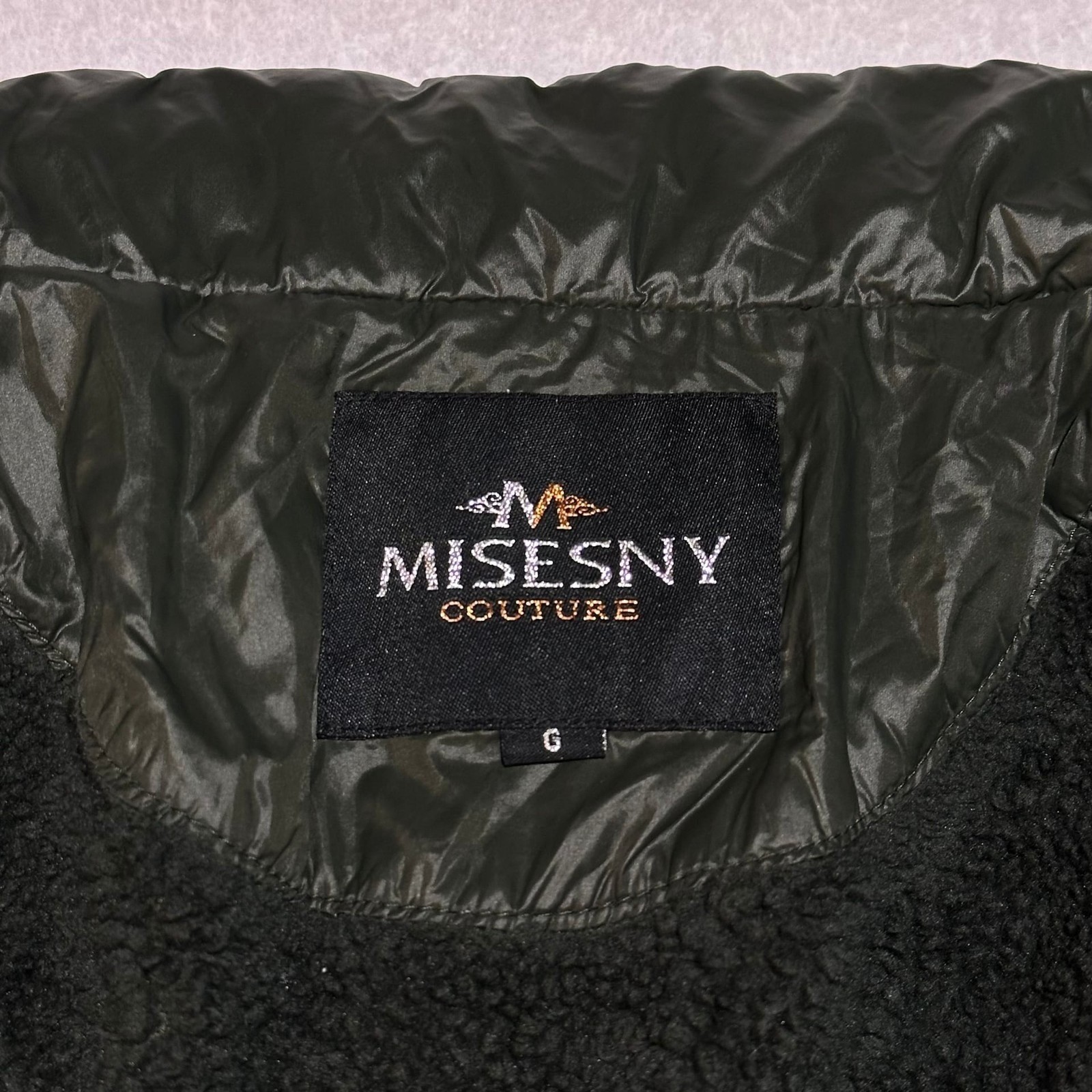 Misesny Couture Womens Sherpa Lined Quilted Puffer Jacket Green LN1501 Large