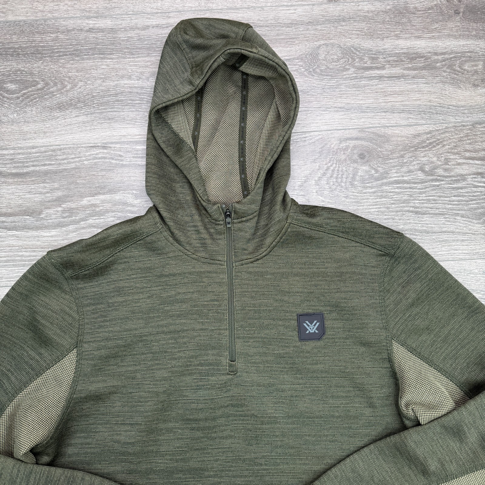 Vortex Optics Hoodie Mens Medium Olive Military Pullover Sweatshirt 1/4 Zip