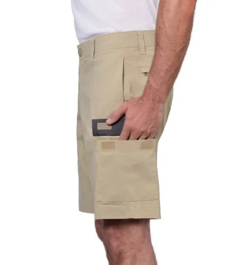 Wearfirst Men’s Classic Fit Stretch Fabric Lightweight Cargo Shorts, Tan, 30