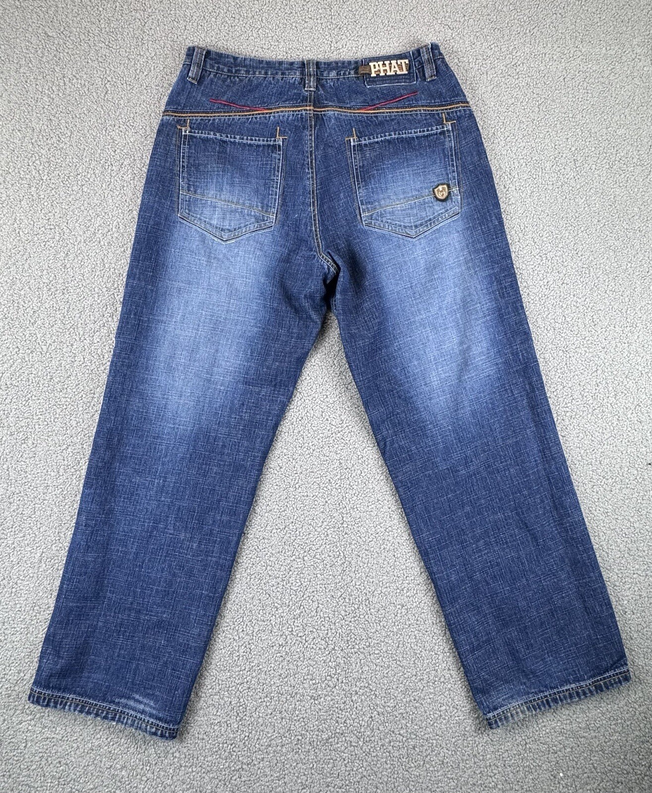 Phat Farm Skater Baggy Jeans 36X33 Wide Leg Loose Hip Hop Punk Y2K 90s Grunge