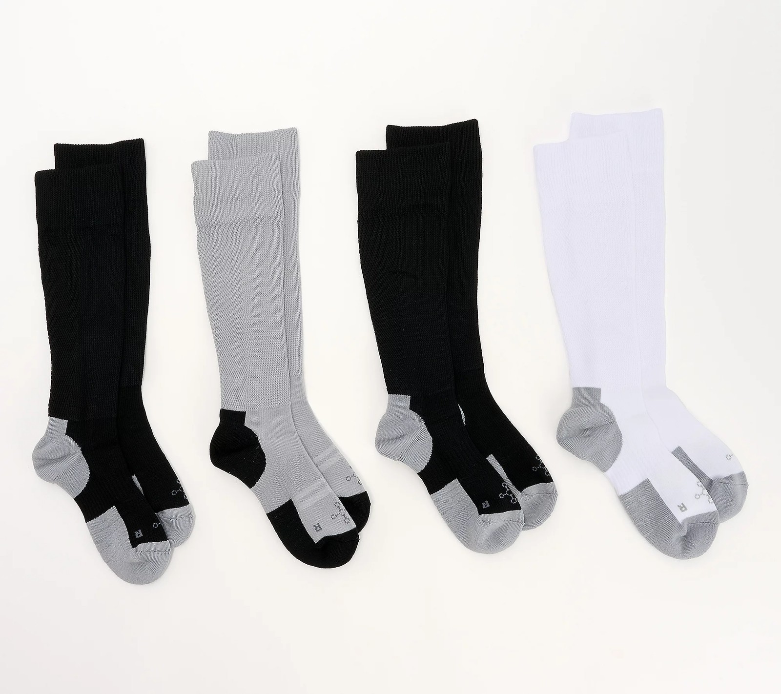 Tommie Copper Basic 4Pk ErgoFit WOTC Compression Socks – Large