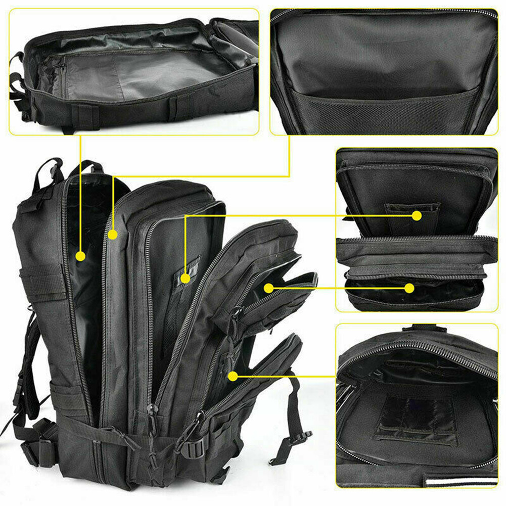 45L Military Tactical Backpack Large Army Men 3 Day Assault Pack Molle Rucksack