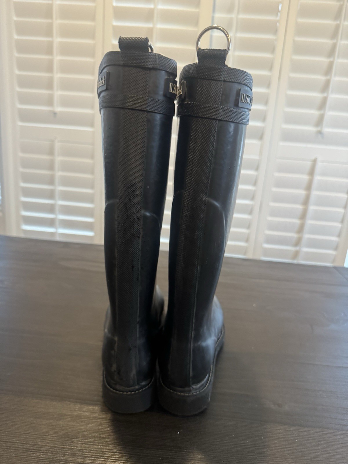 Ilse Jacobsen Hornbæk Women’s Black Waterproof Rubber Knee High Rain Boot US 8