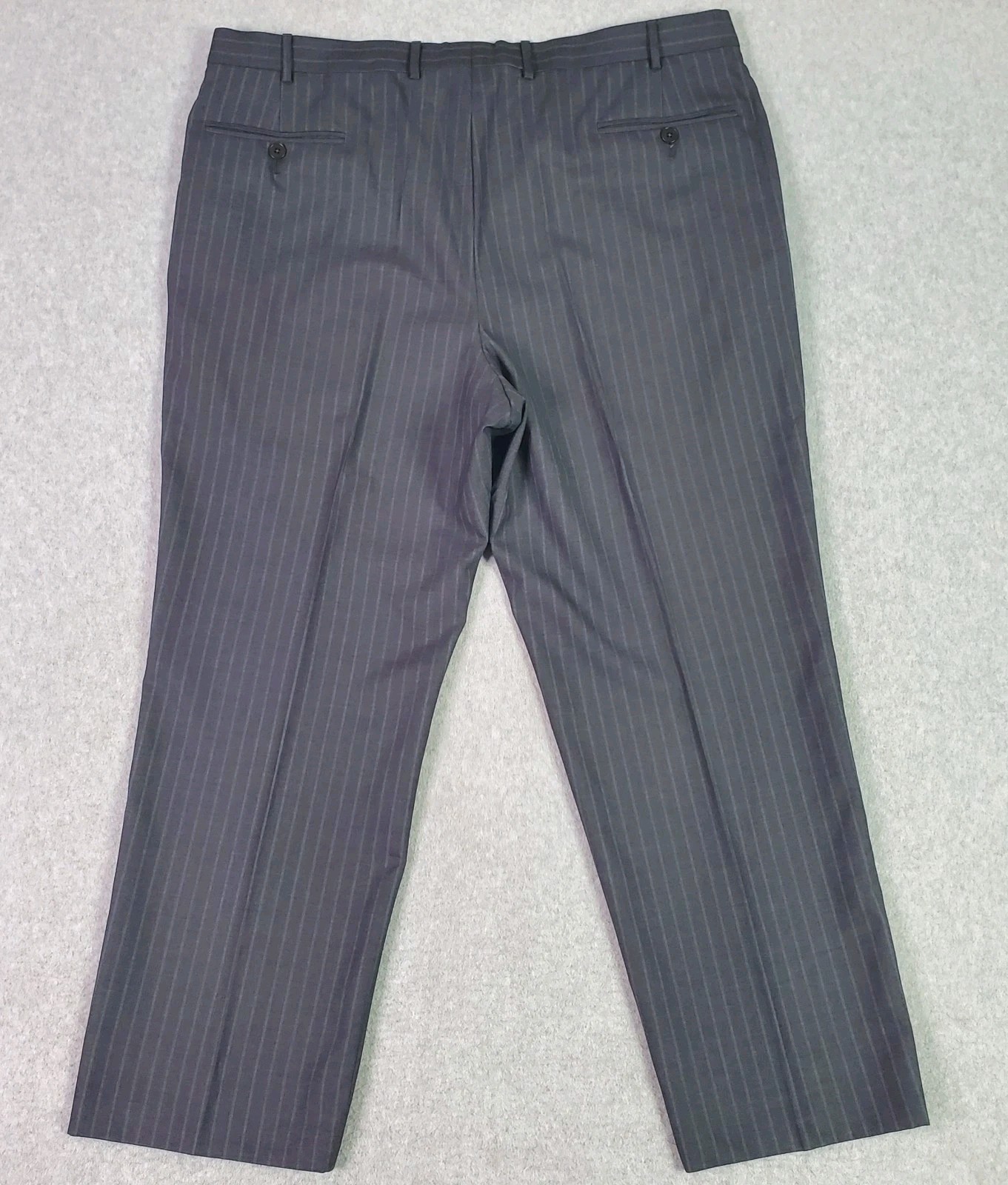 Ermenegildo Zegna Suit Mens 46R Gray 2 Button 100% Wool Pinstripe Pants 39×28
