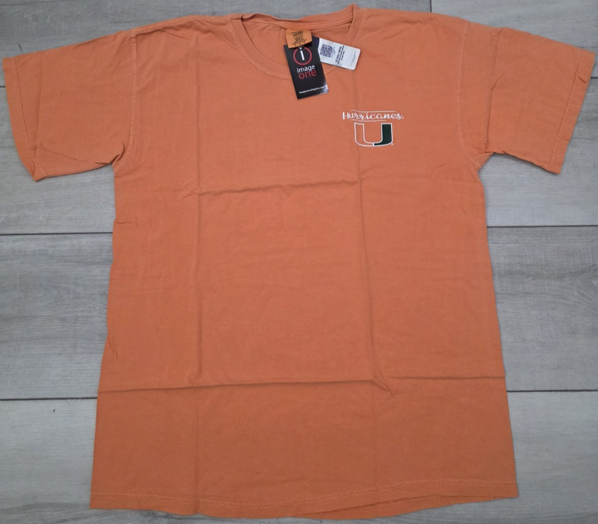New Miami Hurricanes Canes U T-Shirt Official NCAA College Orange Men’s Size L