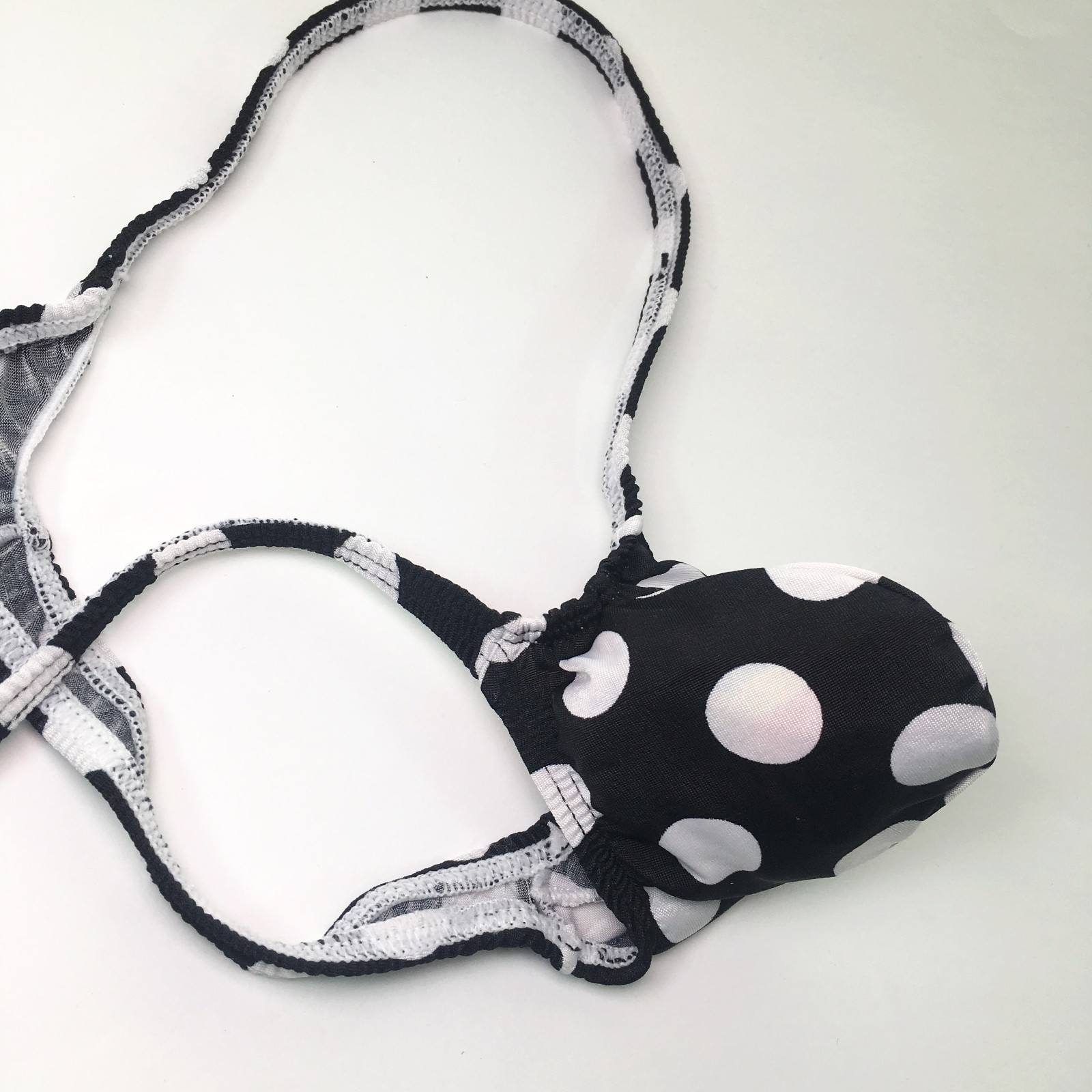 K403 DS Mens String Thong Grape Smugglers Contoured Pouch Jersey Round Dots