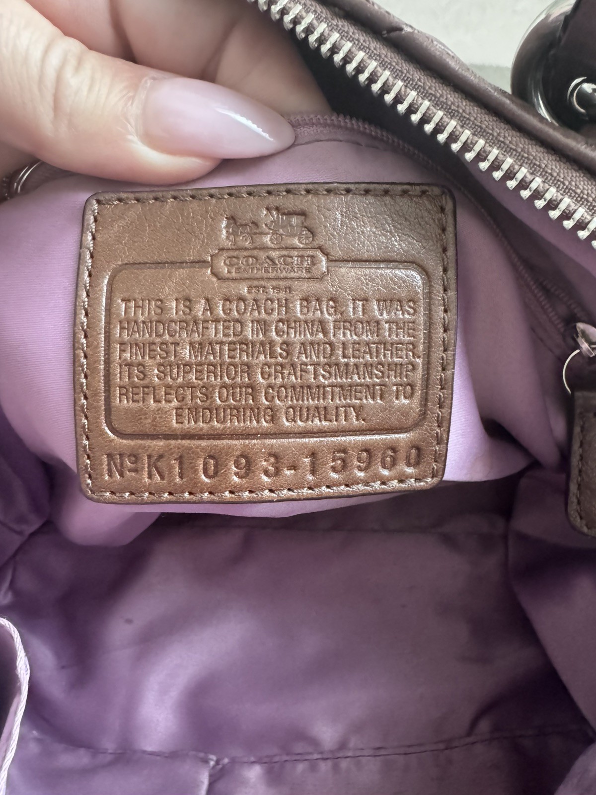 Coach MEDIUM Vintage 15960 Brown Madison Sophia Leather Satchel