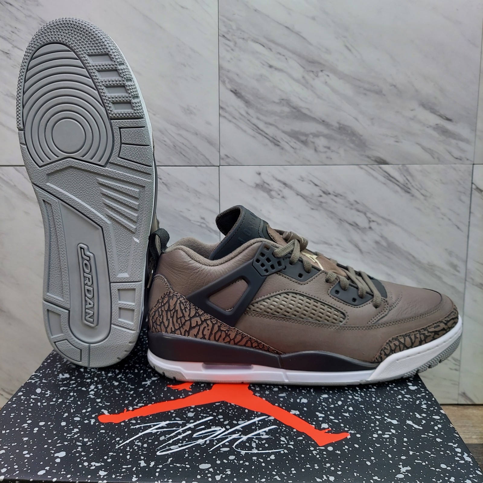 Nike Men’s Size 12 Jordan Spizike Low Cave Stone Brown Anthracite FQ1759 201