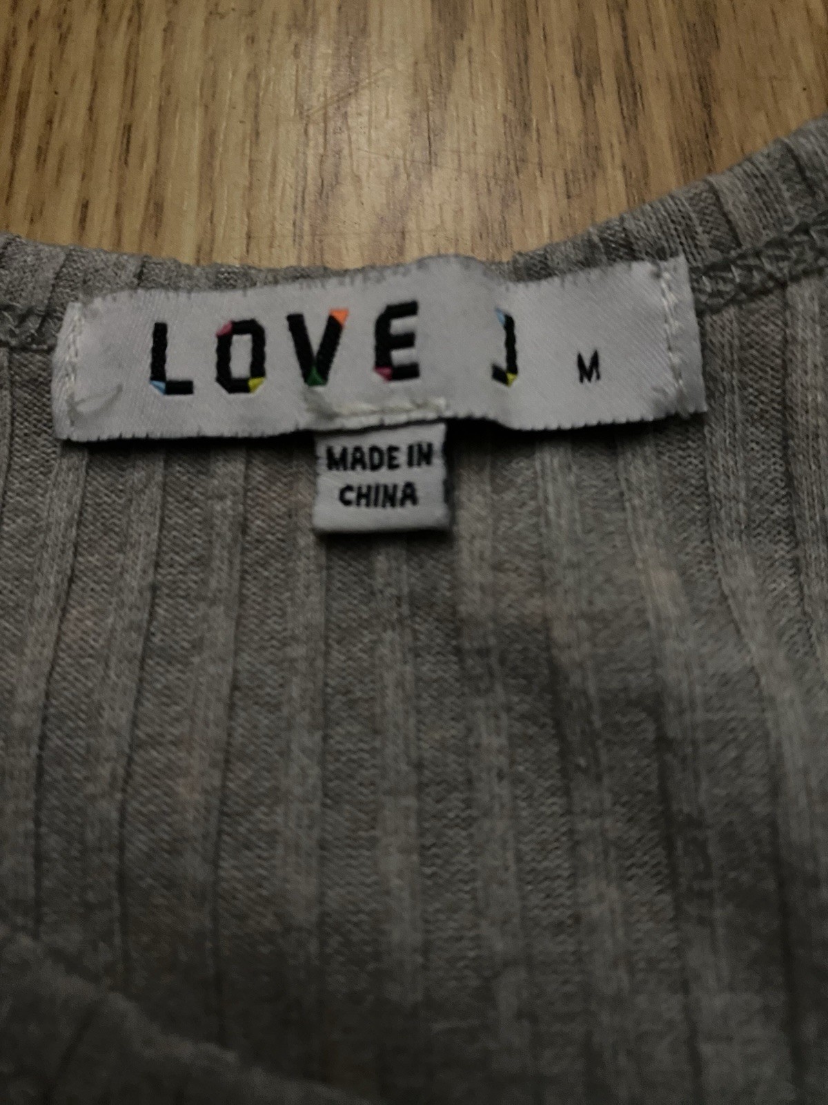 LOVE J Women’s M Gray Solid Knit Scoop Neck Sleeveless Pullover Tank Top