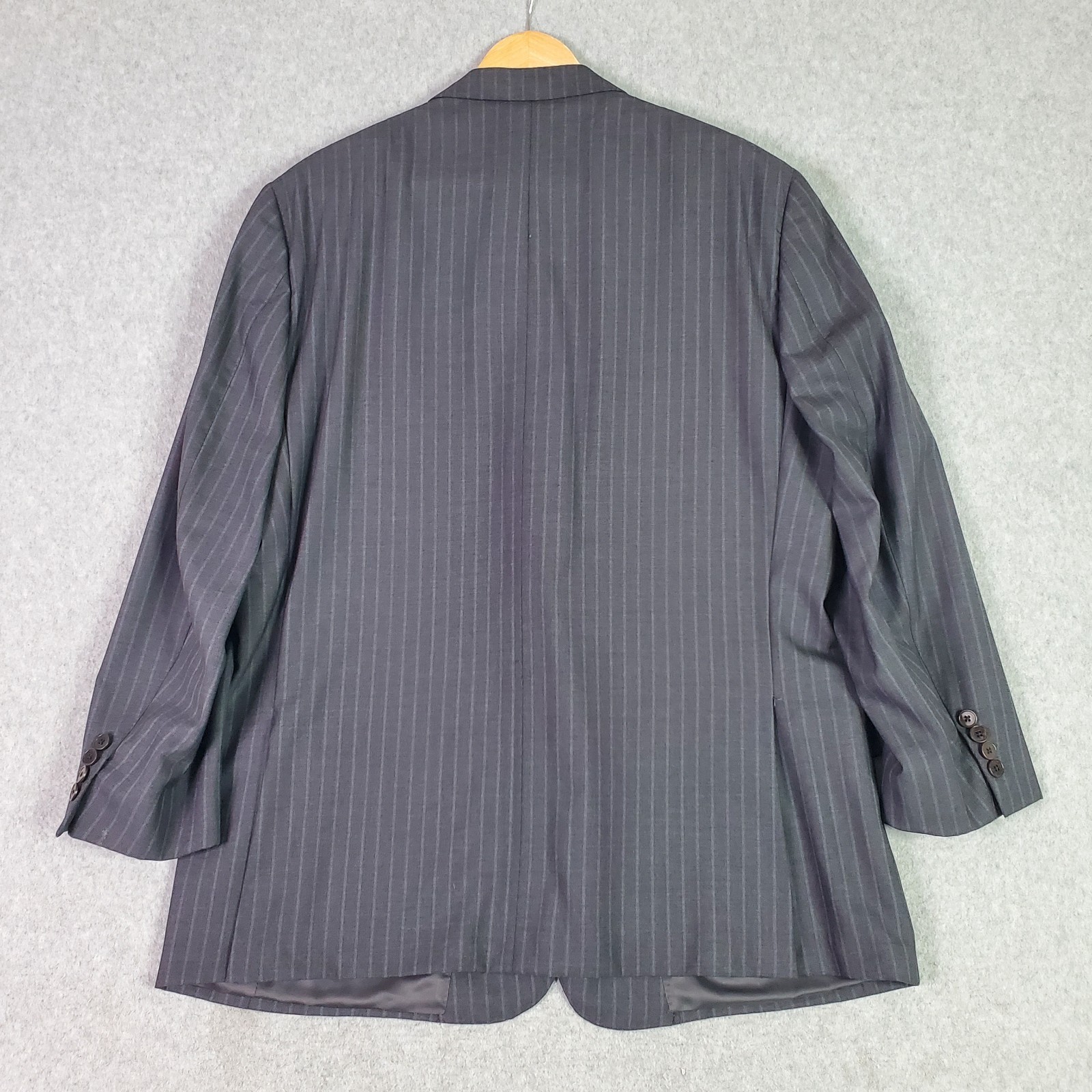Ermenegildo Zegna Suit Mens 46R Gray 2 Button 100% Wool Pinstripe Pants 39×28