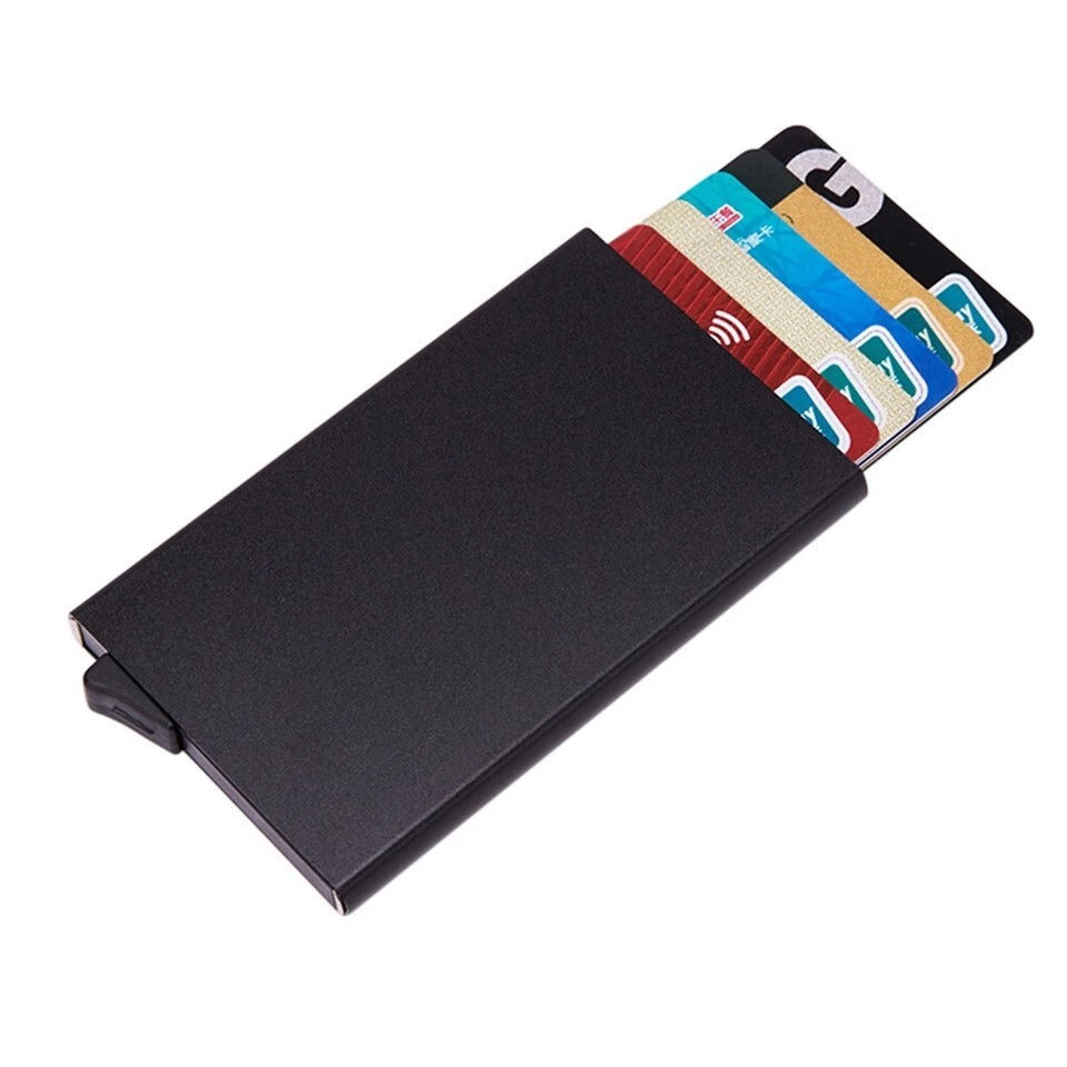 Mens RFID Blocking Slim Money Clip Carbon Fiber Wallet ID Credit Card Holder New