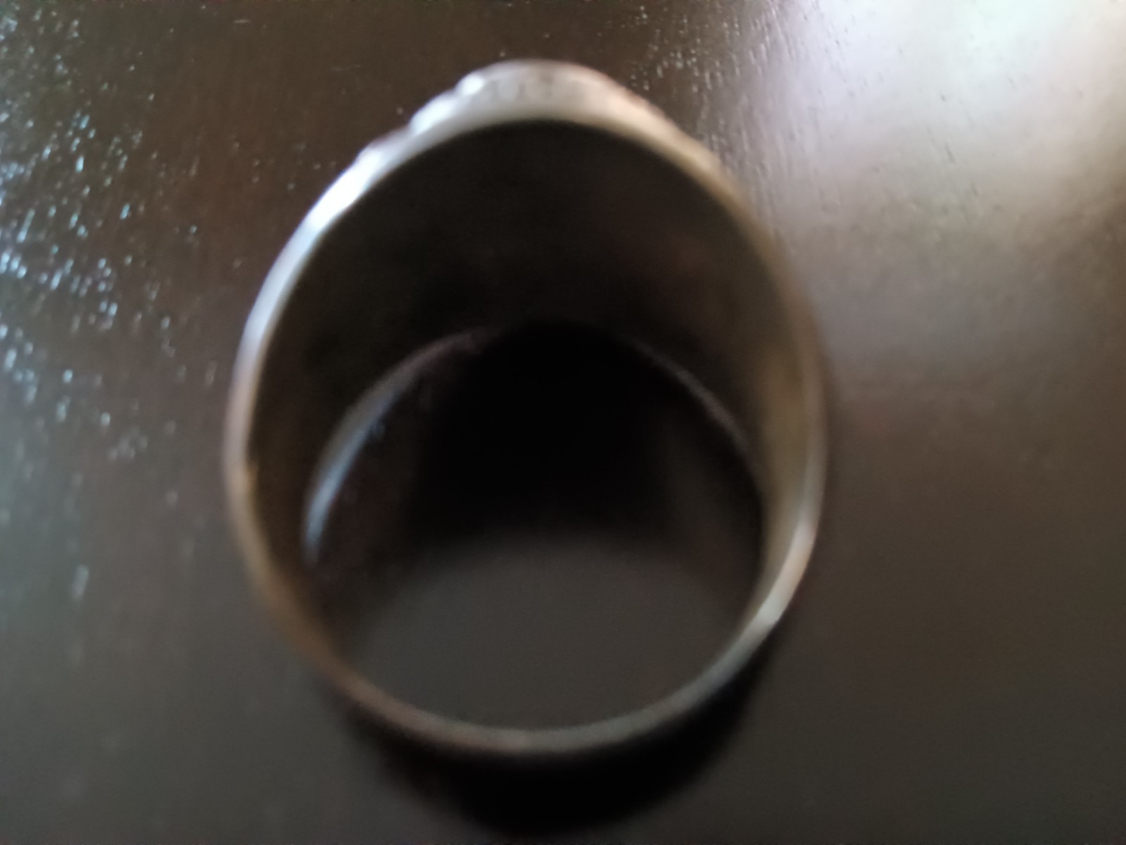 USCG AUXILIARY MEN’S RING PRE-OWNED GOLDTONE UNKNOWN ALLOY AND VINTAGE SIZE 13