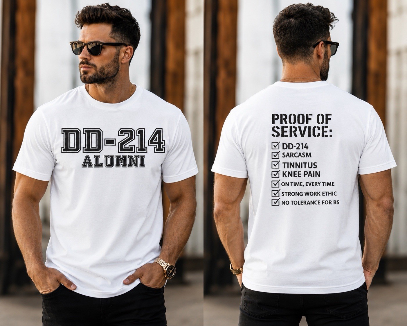 DD214 Alumni Shirt Veteran Humor Proof of Service Military Retirement Tee