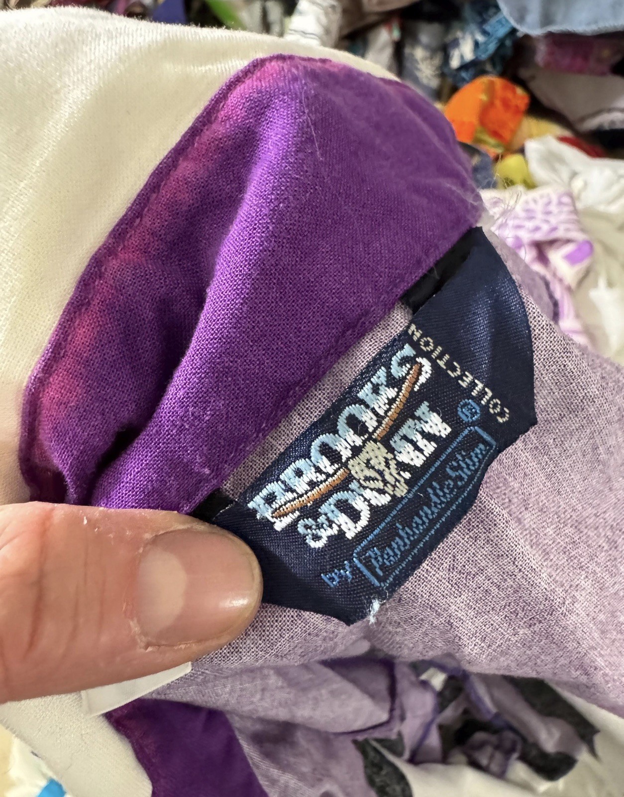Brooks & Dunn Panhandle Slim Purple Button-Up Shirt 15 1/2-34