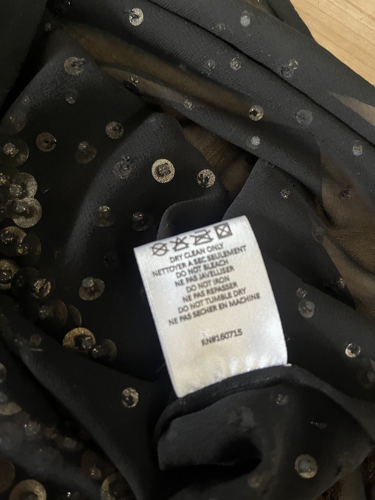 RETROFETE Marissa sequin Top Singlet Blouse Size Medium Black Silver