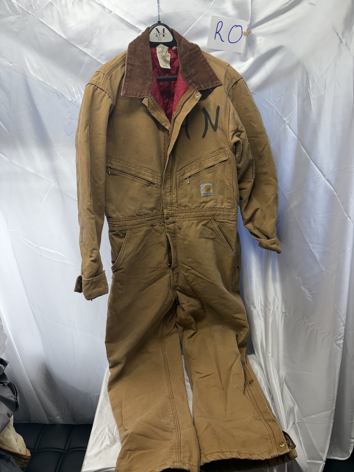 Carhartt Work Overall Brown Quilted Lined Men’s Size 42×42 R0