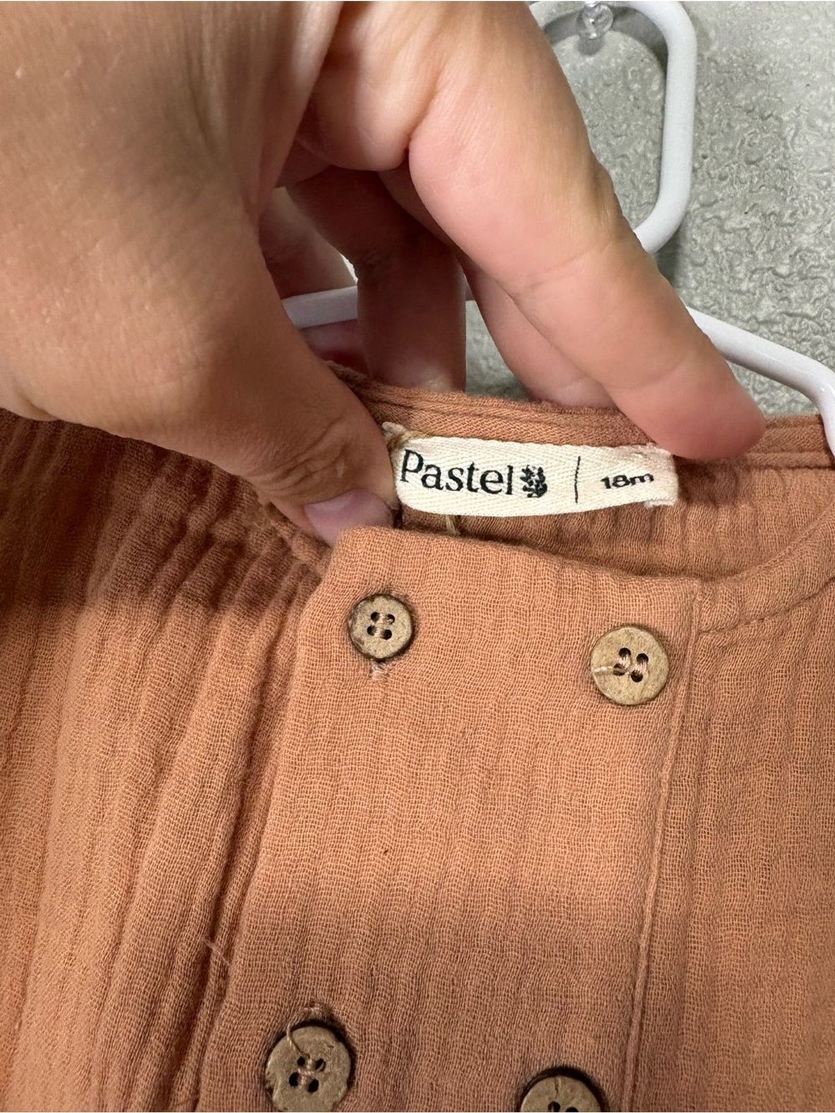 Pastel Sand Cotton Muslin Top 18 Months NWT Double Gauze MSRP $39