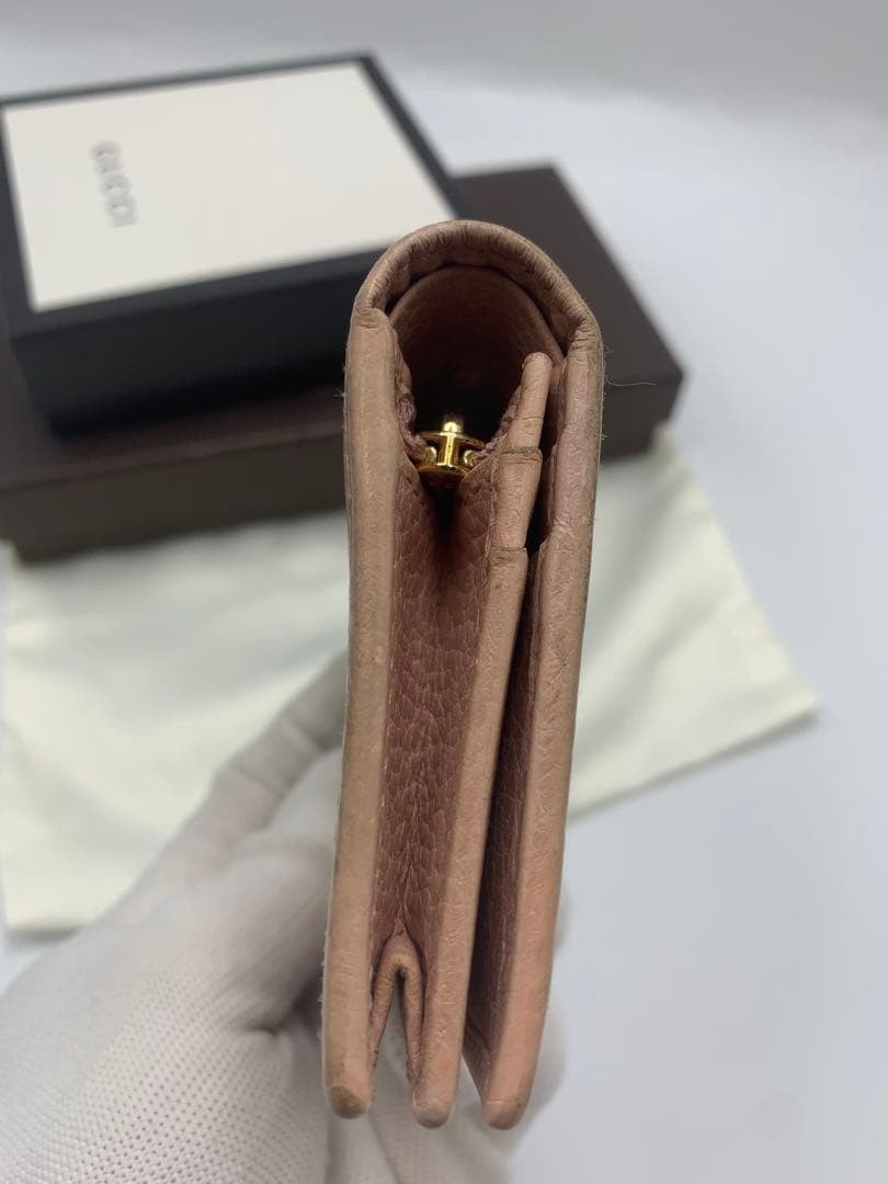 GUCCI mini wallet Marmont bifold GG logo P55