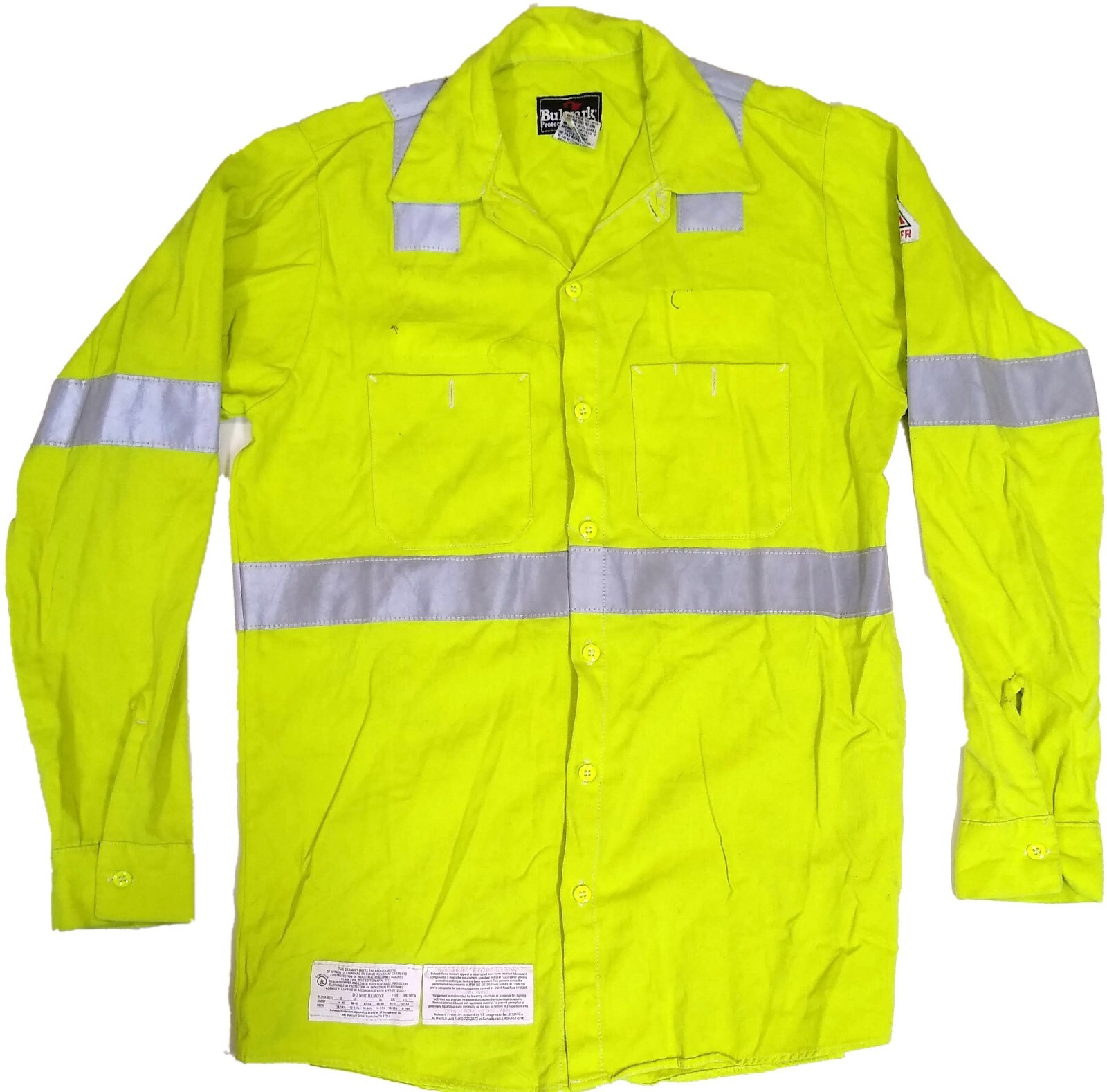 Used Flame Resistant FR Hi Vis Reflective Work Shirts Bulwark Carhartt and other
