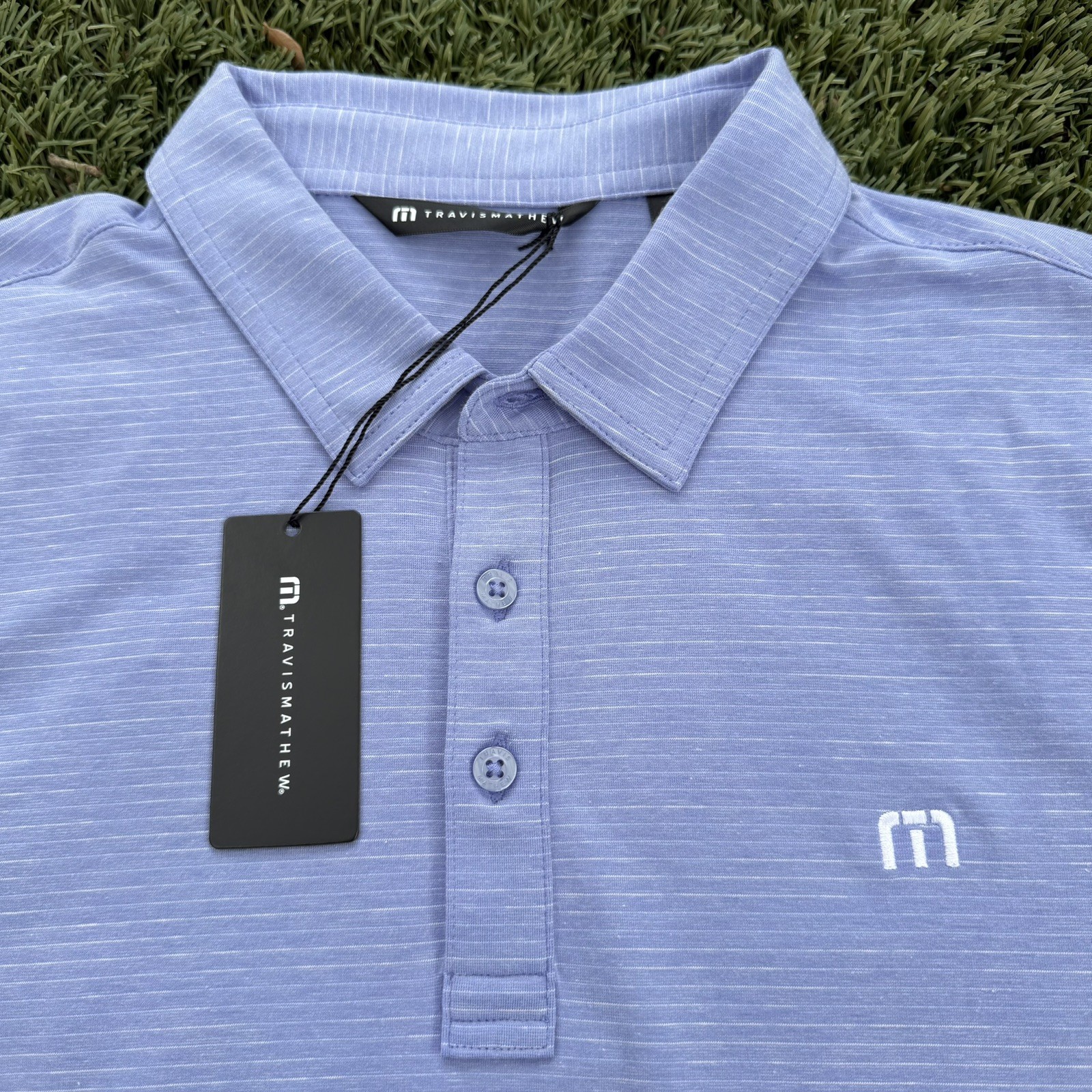 Travis Mathew The Heater Polo Heather Violet Storm Mens Size Small NWT Golf