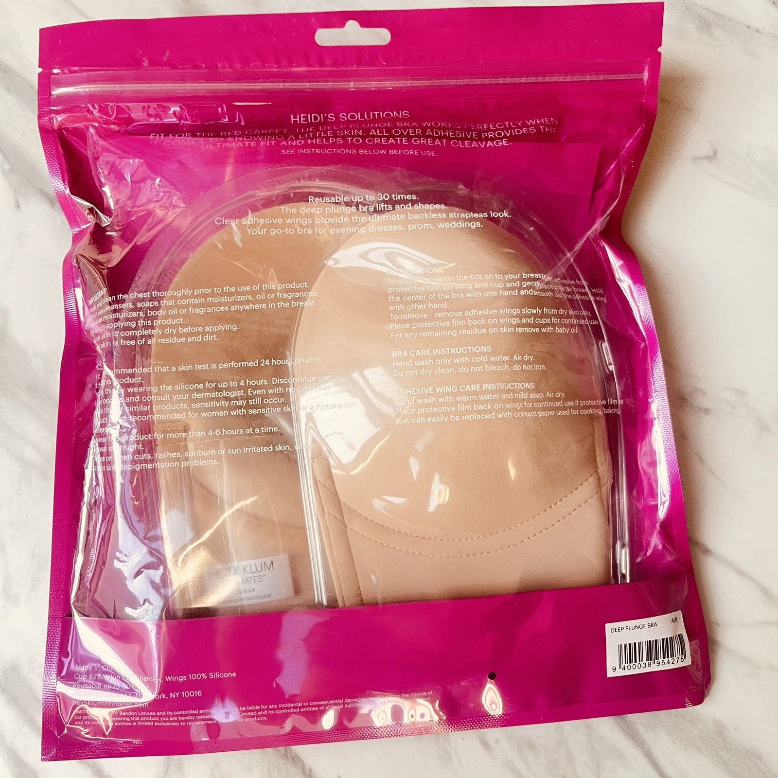 Heidi Klum Intimates Solutions Deep Plunge Backless Strapless Bra size A/B NIP